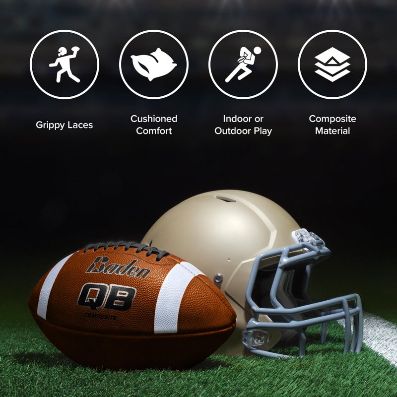 Baden Composite Football | Cushioned Cover for Durability | SureGrip Graphics for Consistent Grip | Ideal for Backyard Play and Flag Football - Image 5